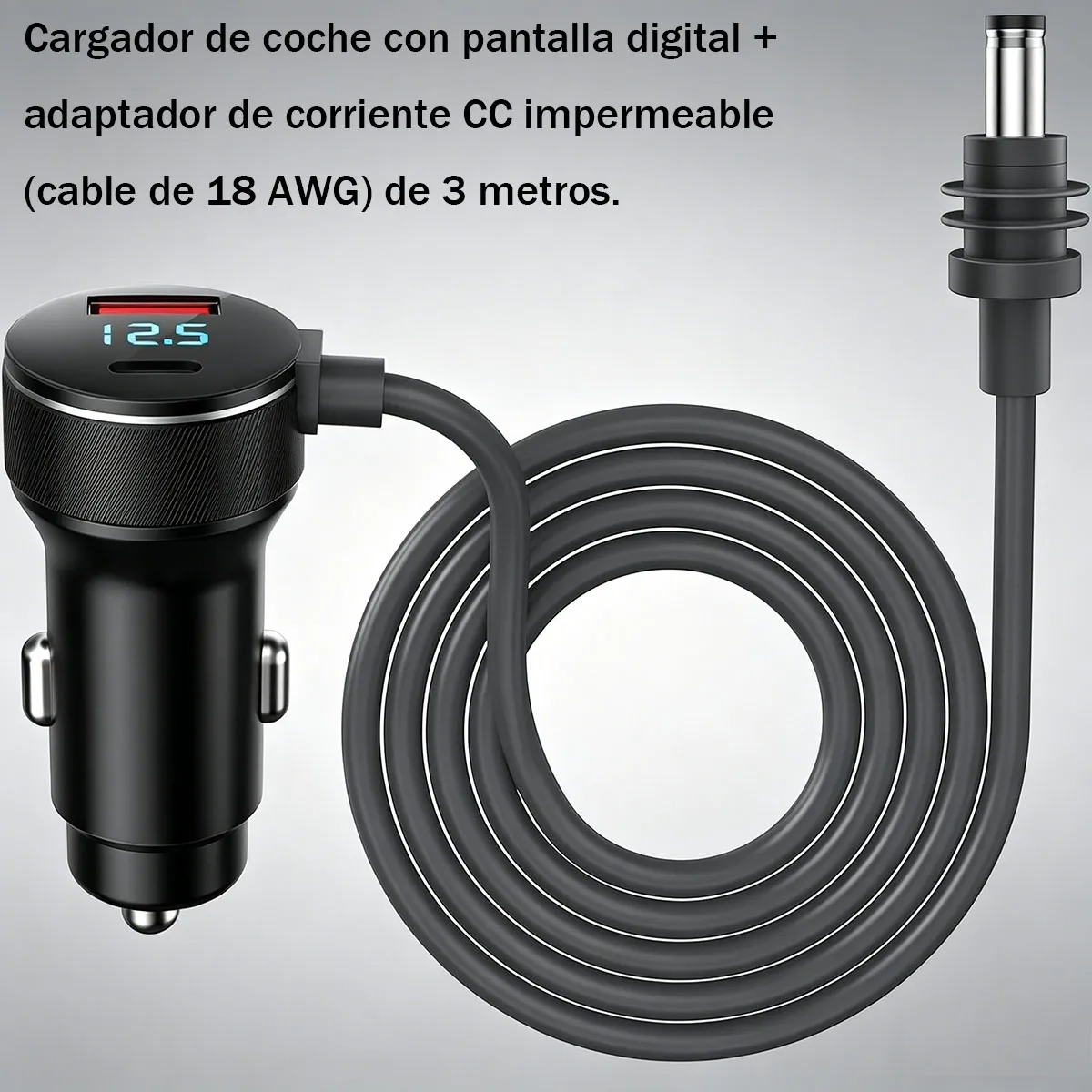 MOONCORE - Adaptador Auto Starlink Mini 3m, Con Usb-C+ Usb-A