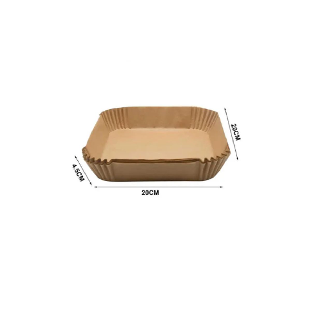 GENERICO - Papel Para Freidora De Aire 20CM Cuadrado 50unid 5-8L