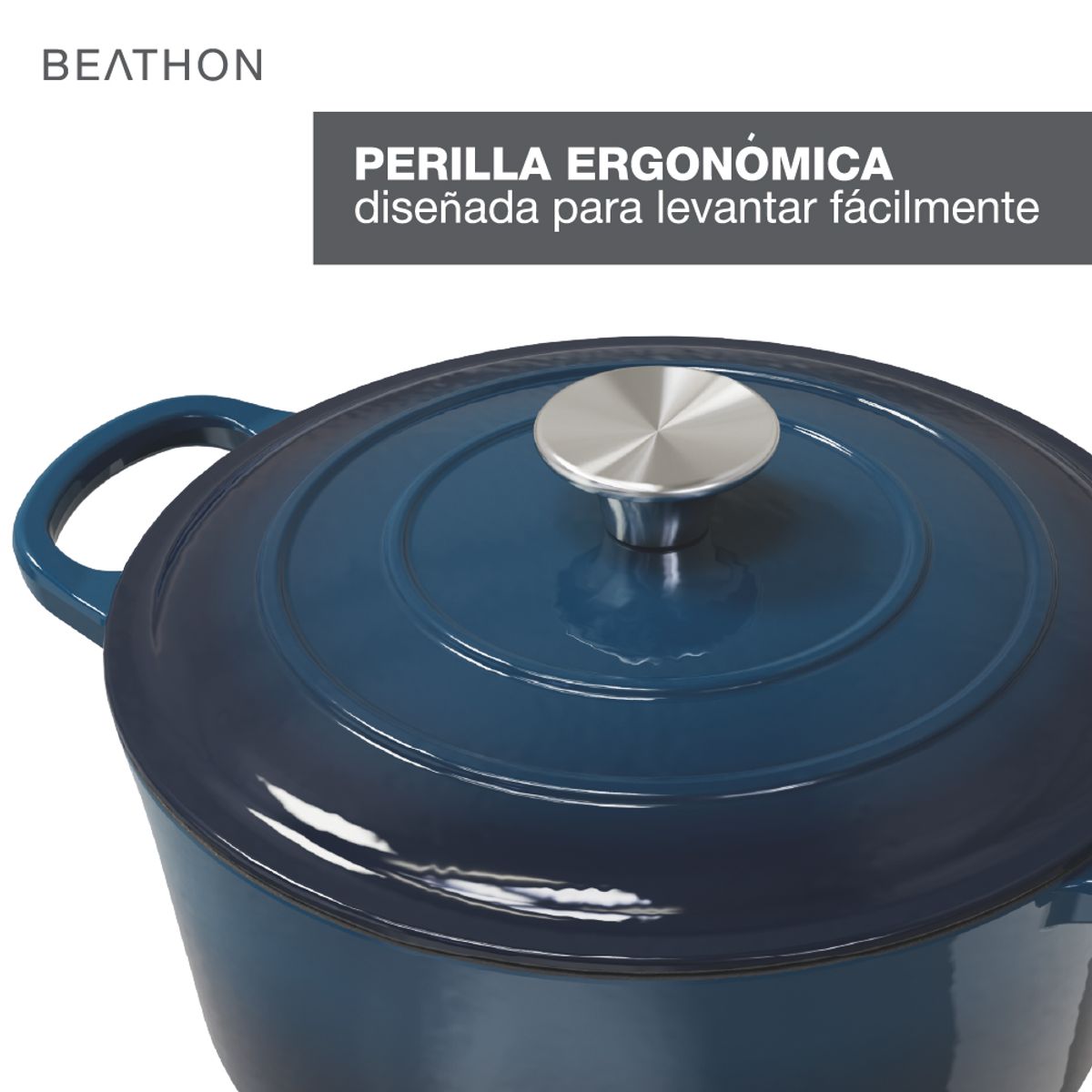 BEATHON - Olla Hierro Fundido Dutch Oven Teal Blue Beathon Kiosclub