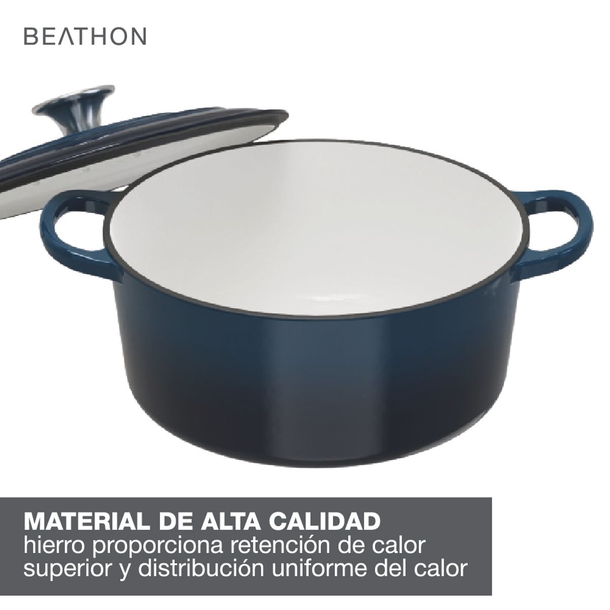 BEATHON - Olla Hierro Fundido Dutch Oven Teal Blue Beathon Kiosclub