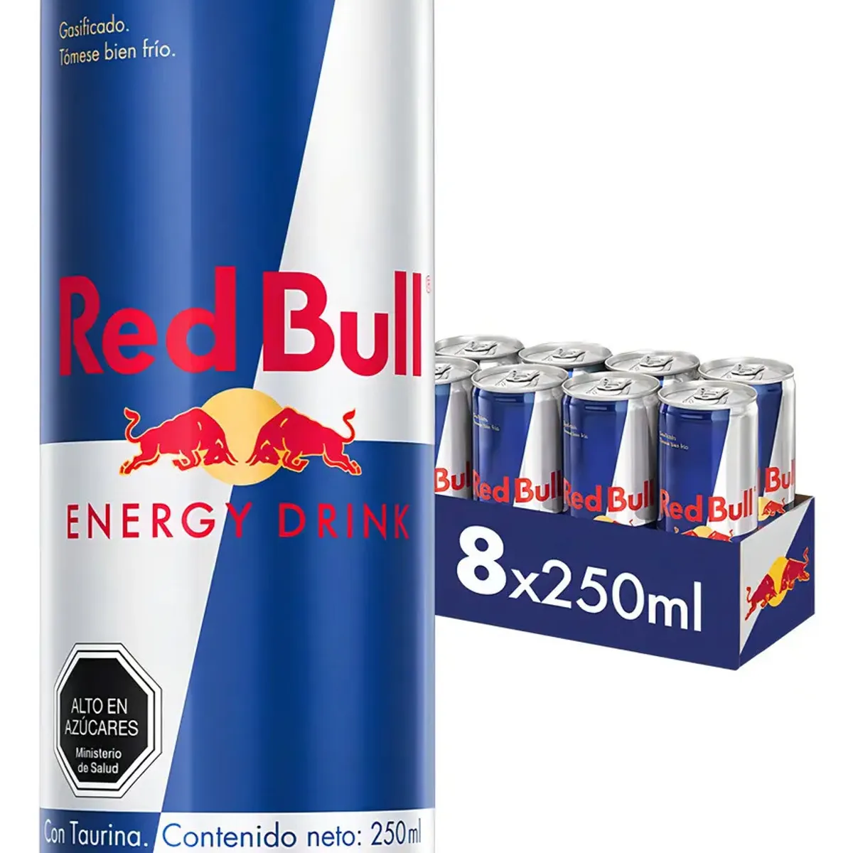 RED BULL - Red Bull Bebida Energética Pack 8 Latas 250ml