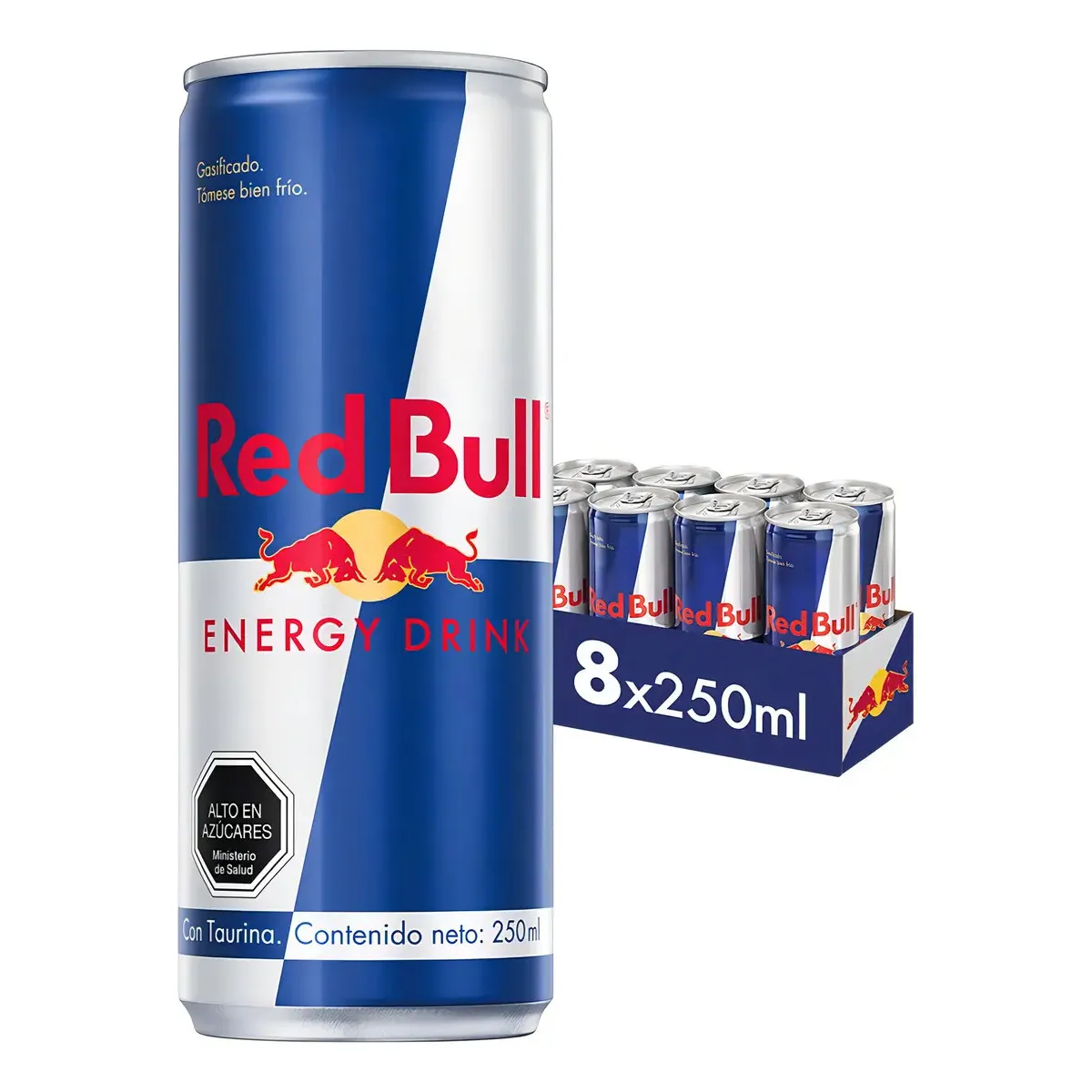 RED BULL - Red Bull Bebida Energética Pack 8 Latas 250ml