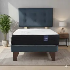 GAEX - Cama Europea 1.5 Plazas 200 Respaldo Berna