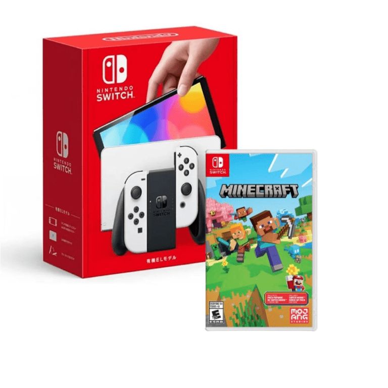 NINTENDO Pack Consola Switch Oled Blanca con juego Minecraft