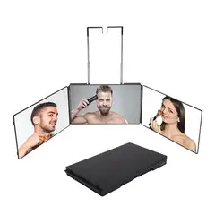 GENERICO - Espejo Triple Corte Pelo 360 Portatil Con Ganchos Ajustable