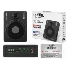 TASBEL - Subwoofer Amplificado 2000w Para Auto Y Camion 12v-24v