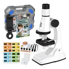 GENERICO - Microscopio + Kit De Accesorios 1200x Maletin Plastico