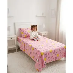 GENERICO - Sábanas de Cama Infantil con Funda Diseño Estampado Pastel