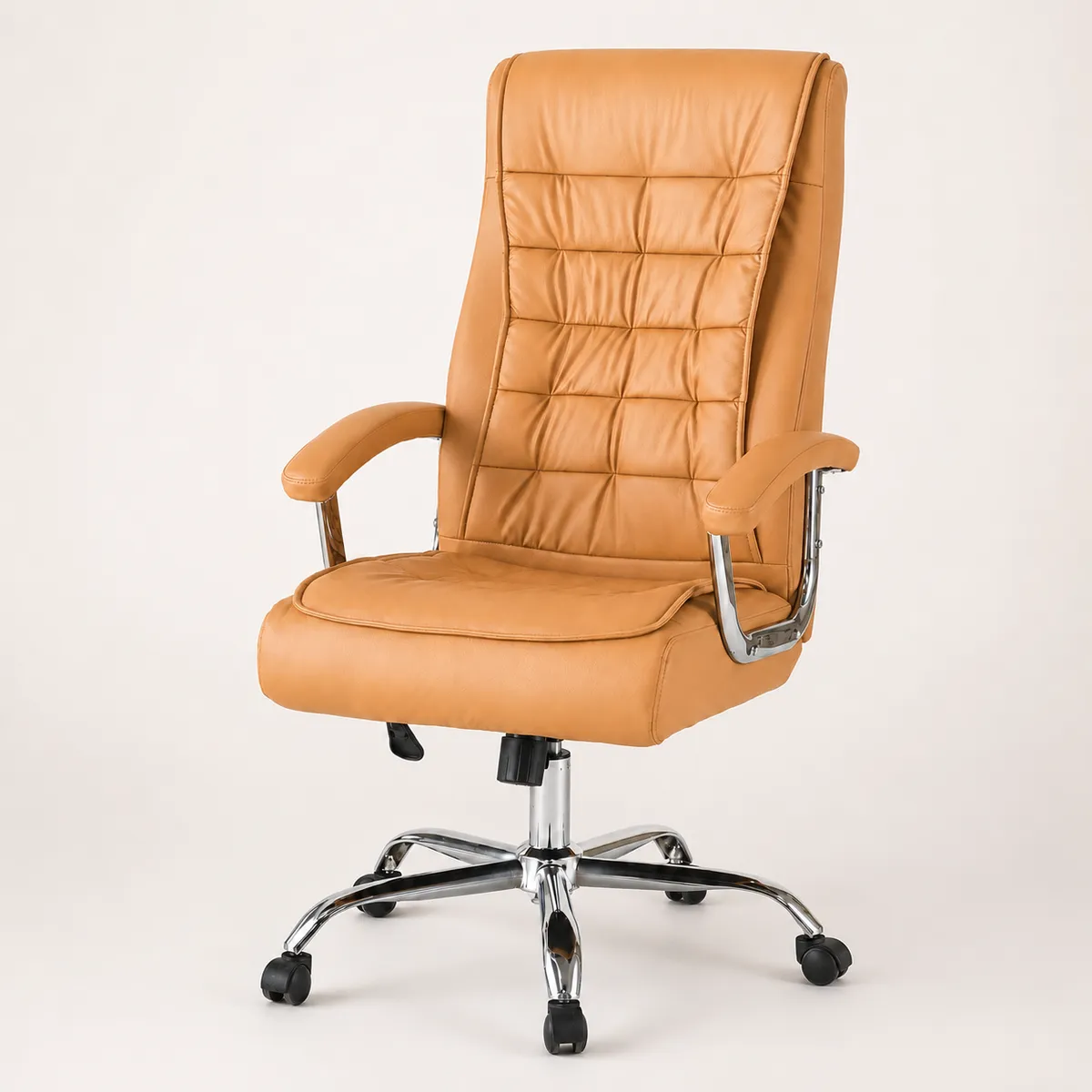 SPACE HOME - Silla Gerencial Magnus Caramelo  para Oficina, Estudio o Home Office con Diseño Elegante