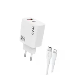 IRM - Cargador Para iPhone iPad Rapido 20w Tipo C + Usb Con Cable