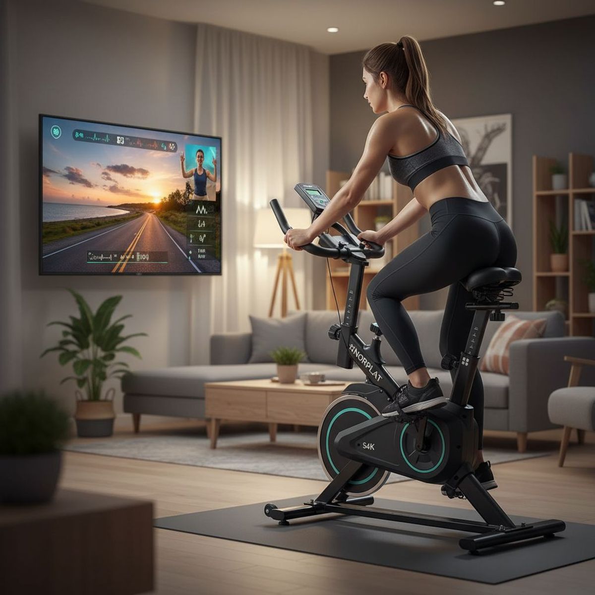 NORPLAT - Bicicleta Estatica Norplat S4k Spinning Fitness Volante 4kg