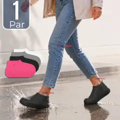 UTILISIMO - Fundas Cubre Zapatos Mujer Impermeable Surtidas Silicona Antideslizante 1 Par