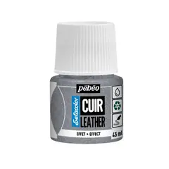 PEBEO - Pintura Para Cuero Frasco 45 Ml Setacolor Cuir Color 36 - Glitter Plateado