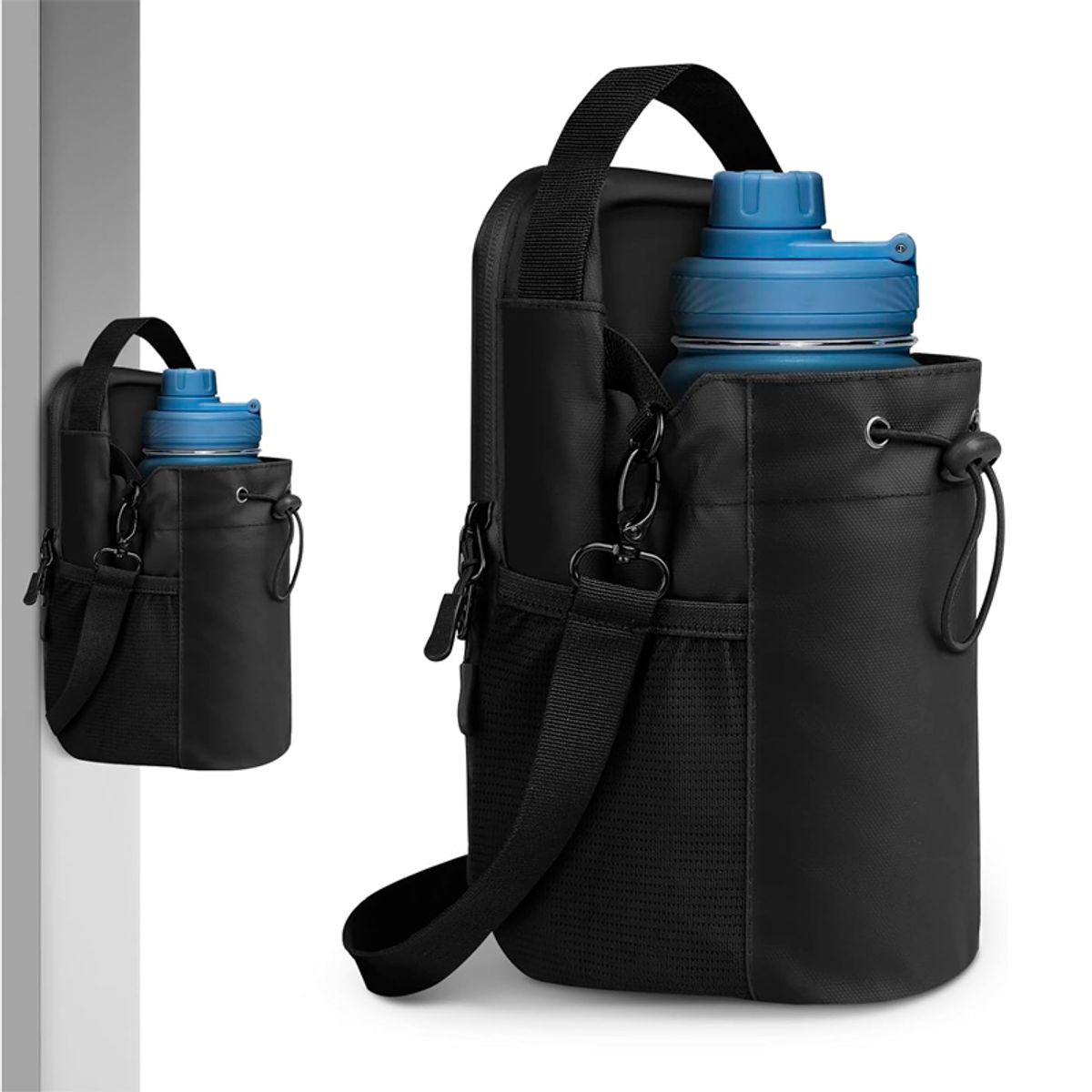 WAKESHOME - Bolsa Magnética Unisex para Gimnasio Correa Ajustable Soporte de Botella de Agua