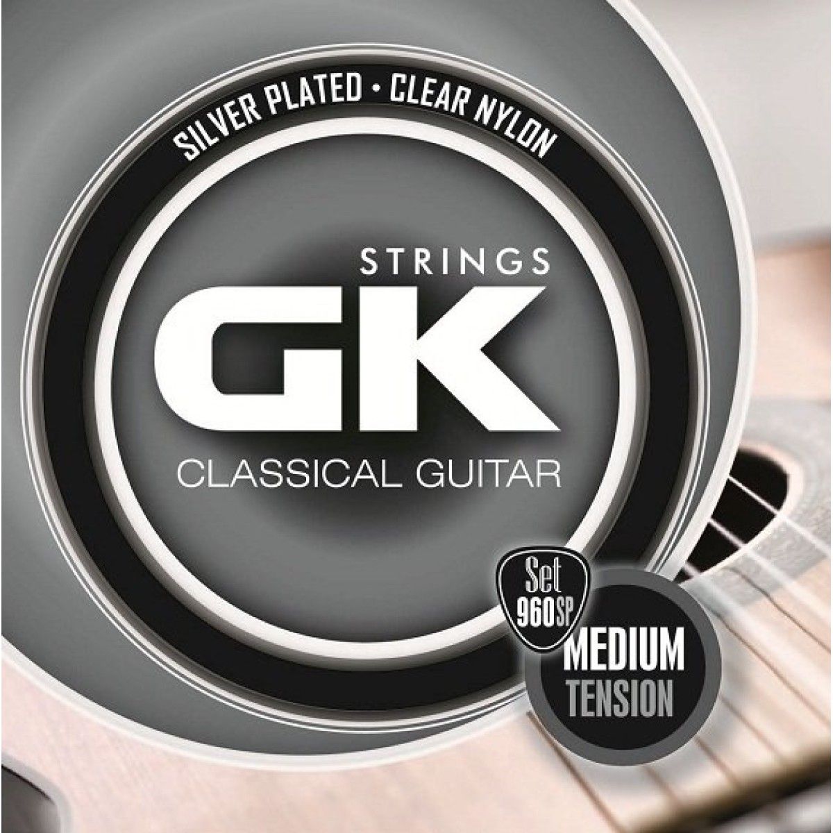 GK - Set de cuerdas de guitarra clasica nylon negro GK 960 SPB