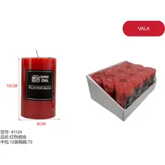 GENERICO - Vela (VELA GRUESA ROJA - 10CM*6CM) 41124