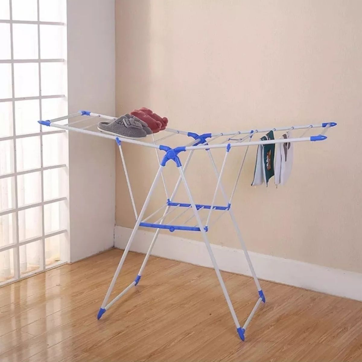 GENERICO - Tendedero Colgador De Ropa Plegable Eficiente Y Resistente Color Azul