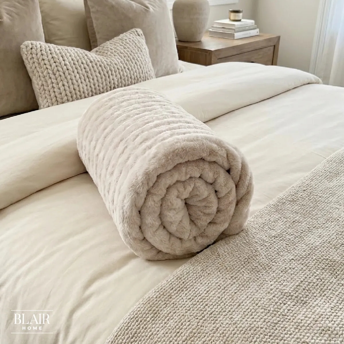 Manta Ultra Suave Burbujas Beige 150 x 200 cm Blair Home Kiosclub, marca BLAIR HOME - Foto 2