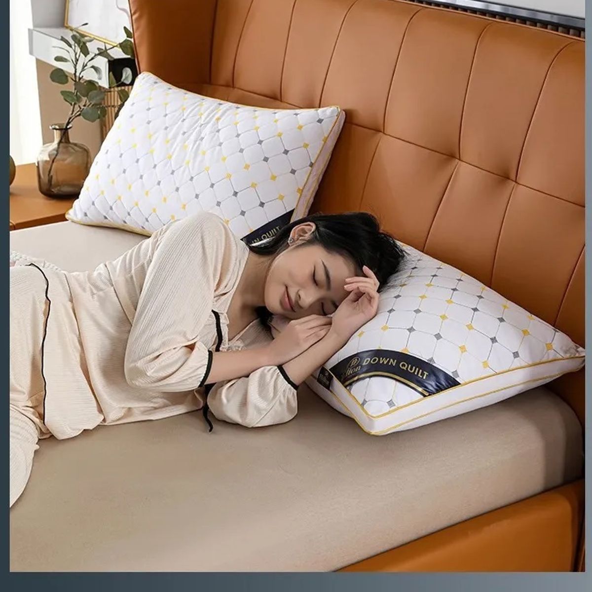 GENERICO - ALMOHADA DE LUJO 70x50 Cm Pack De 2 IDEAL PARA DORMITORIO SUAVE Y COMODA TFI