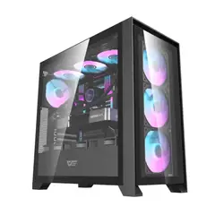 OEM - Gabinete Gamer Darkflash DRX90 Vidrio Templado 3FAN ARGB ATX Black