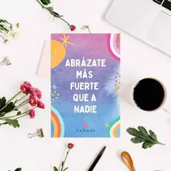 KARMAS - Postal con actividad al reverso Carta de amor para mí Abrázate más fuerte