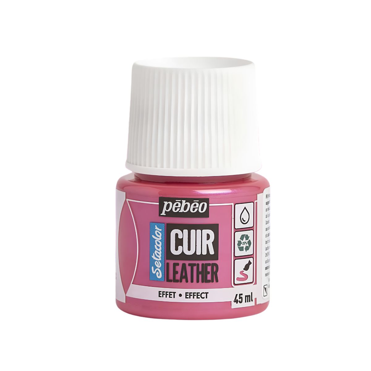 PEBEO - Pintura Para Cuero Frasco 45 Ml Setacolor Cuir Pebeo Color 41 - Duocromo Rosa Azul