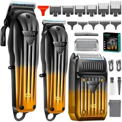 VGR - Barber Combo Profesional de Barbería V644 Clipper + Trimmer + Shaver