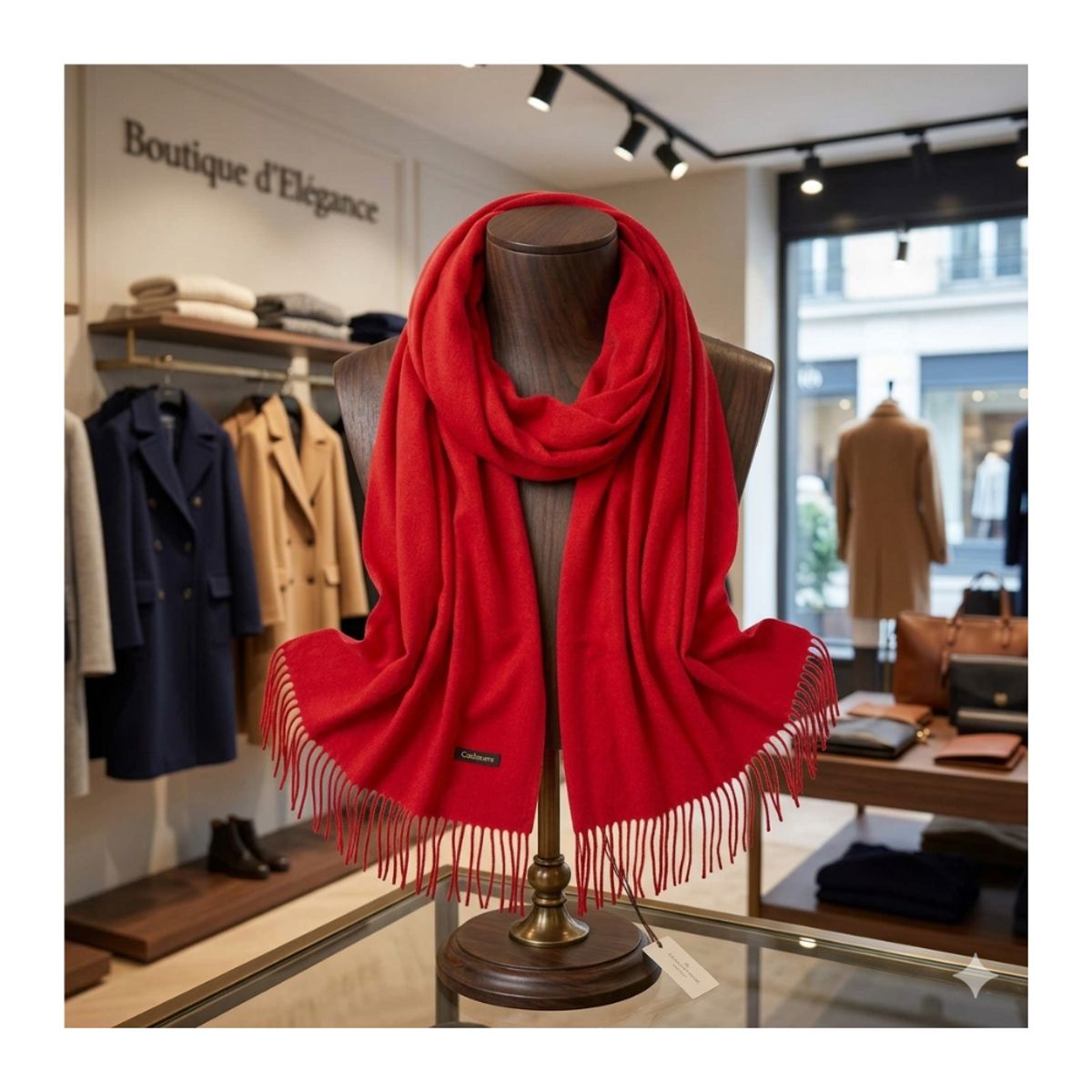 EKOL TACTICA MILITAR - Bufanda de Cashmere Suave de Invierno con Flecos