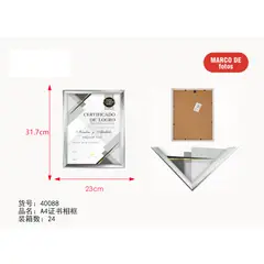 GENERICO - Marco para fotos (PLATEADO FINO - 317CM*23CM - PARA PARED) 40088
