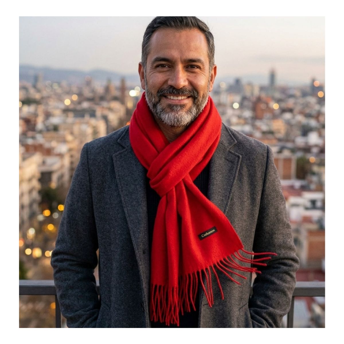 EKOL TACTICA MILITAR - Bufanda de Cashmere Suave de Invierno con Flecos