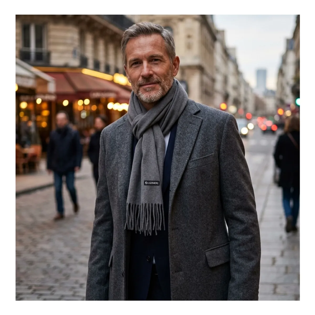 EKOL TACTICA MILITAR - Bufanda de Cashmere Suave de Invierno con Flecos