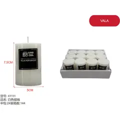 GENERICO - Vela (BLANCA GRUESA - 7.5cm*5cm) 41111