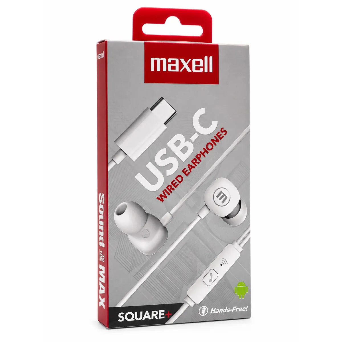 MAXELL - Audífonos Maxell Tipo C Square Blanco
