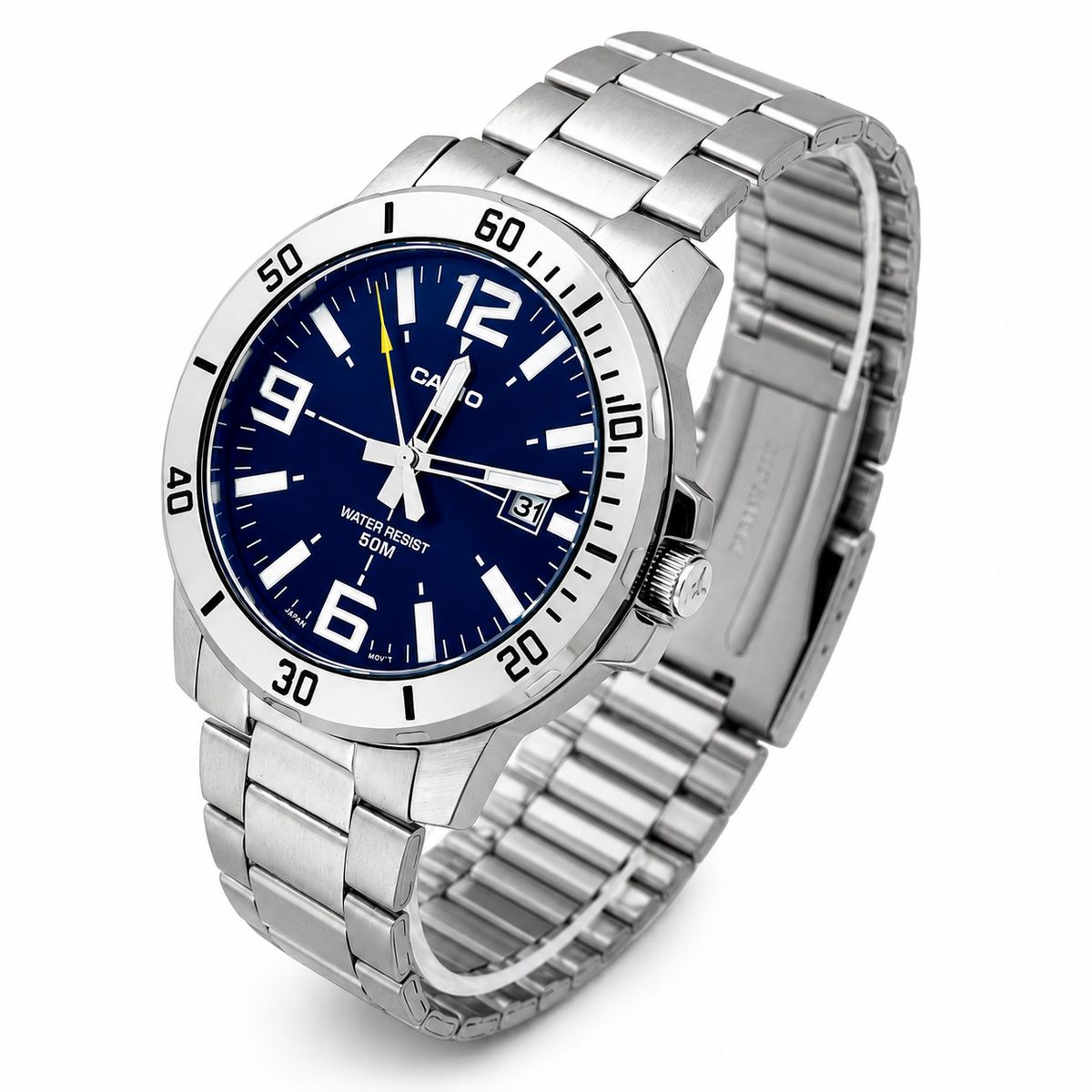 CASIO - Reloj Casio caballero MTP-VD01D-2BV acero inoxidable fondo azul