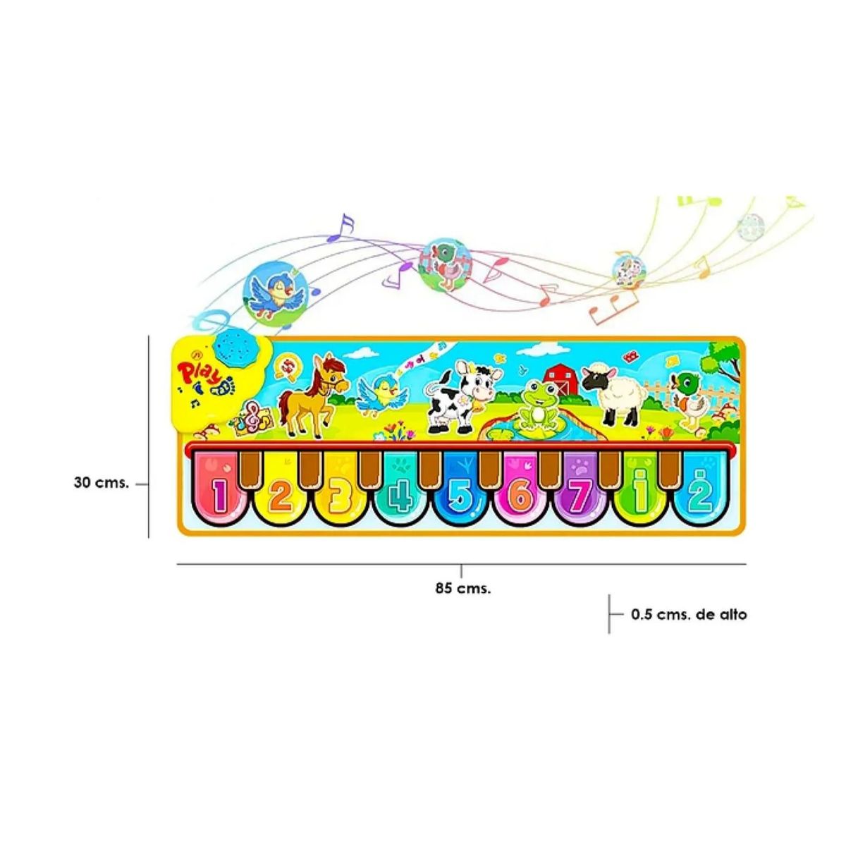 ANIMAL - Alfombra Piano Touch Musical 108x35cm Juguete Musical