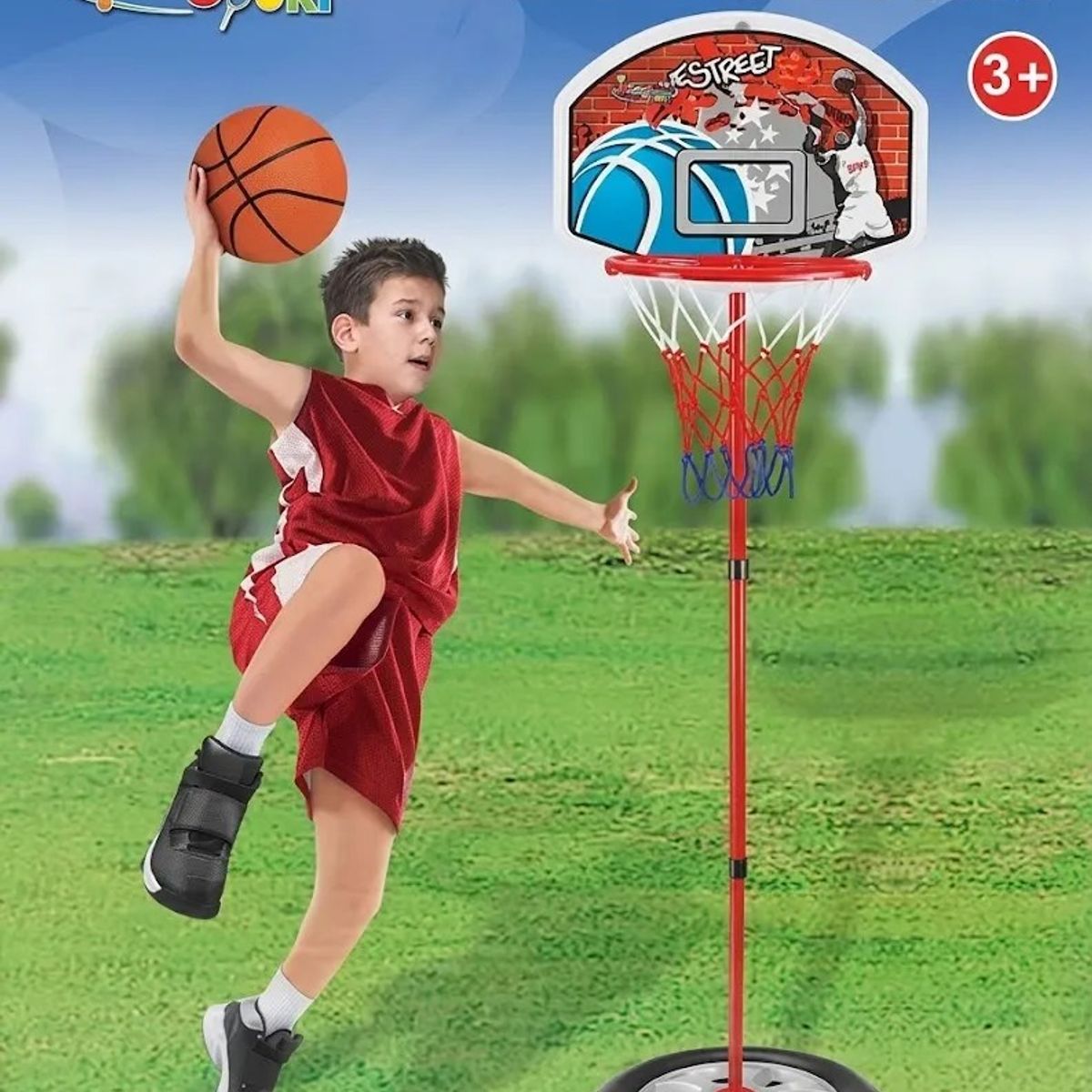GENERICO - Aro Basketball Maya Inflador + Balon + Inflador