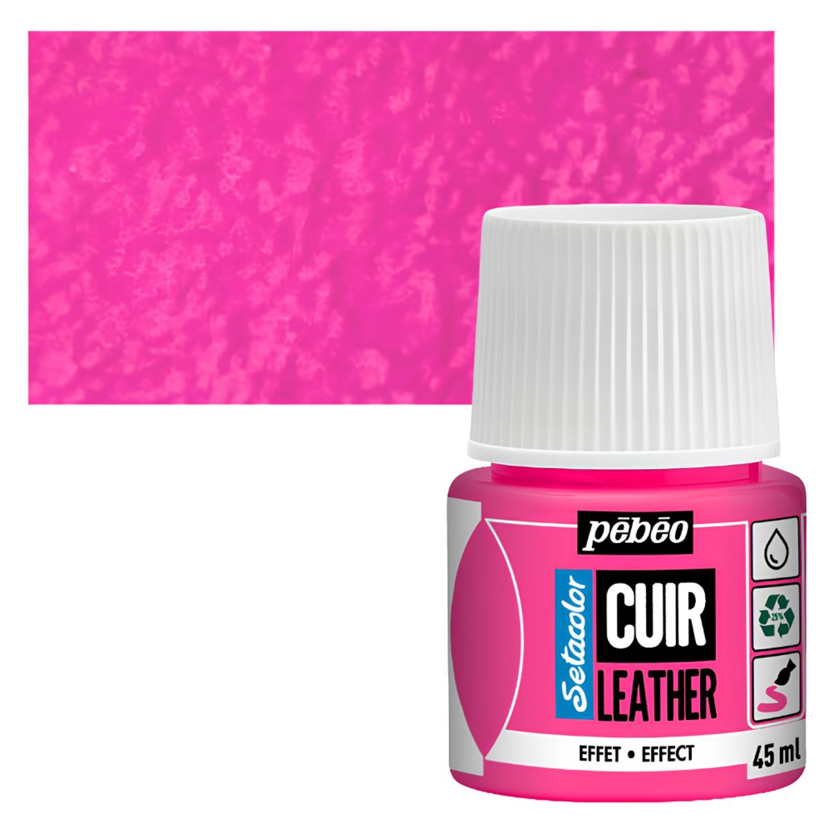 PEBEO - Pintura Para Cuero Frasco 45 Ml Setacolor Cuir Pebeo Color 48 - Rosado Fluor