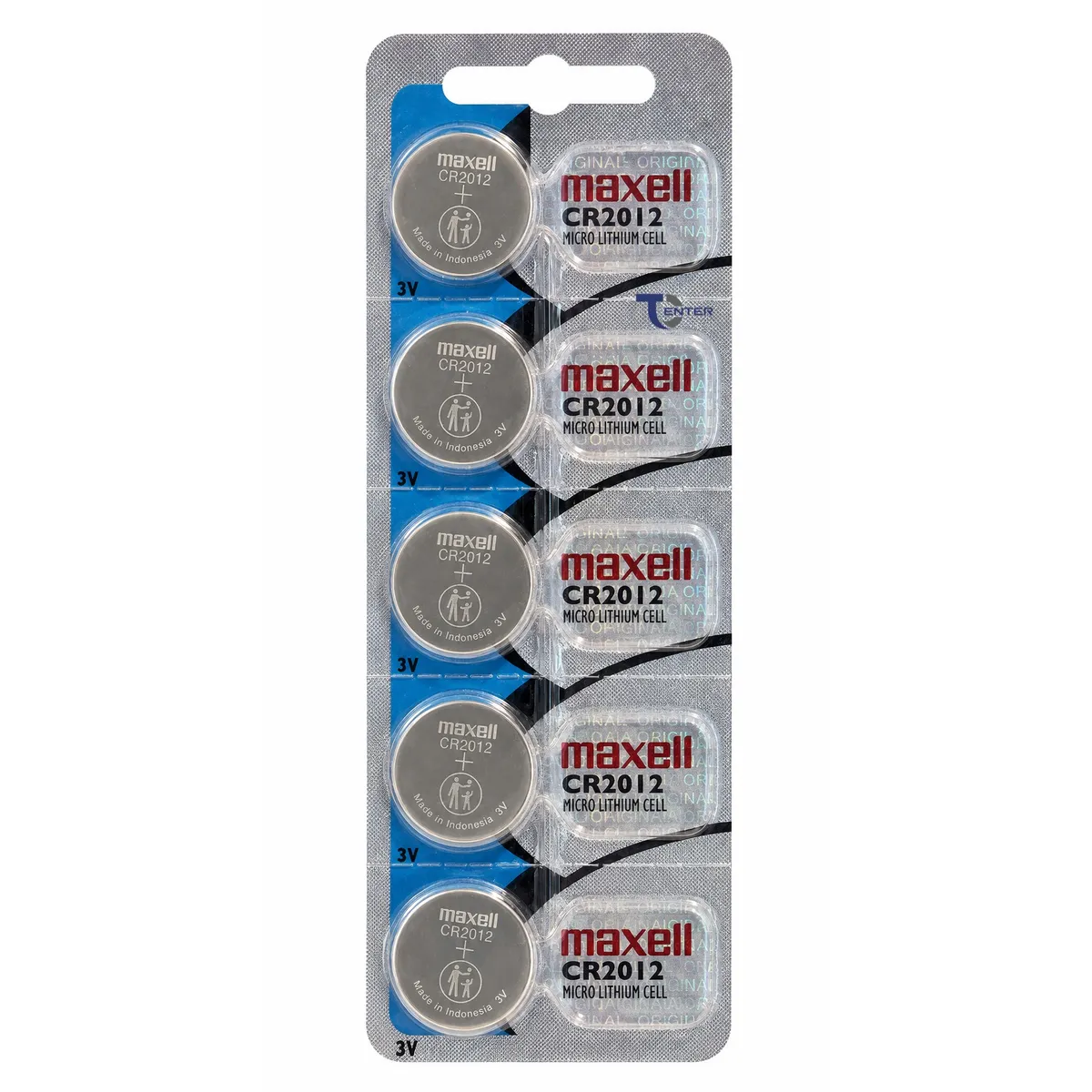 MAXELL - Pack 5 Pilas CR2012 3v Maxell Tipo Botón Holograma
