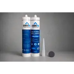 GENERICO - Set 2 Silicona Neutra GRAFITO STARFIX Multiuso