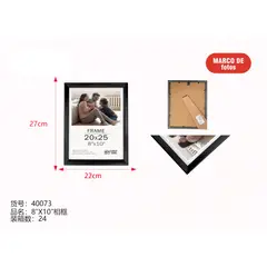 GENERICO - Marco para fotos (NEGRO FINO - 27cm*22cm) 40073