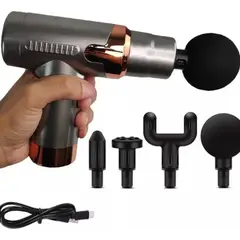 IRM - Pistola Masajeadora Corporal Inteligente portatil compacta color negro USB