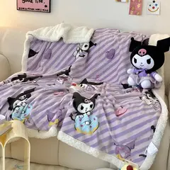 GENERICO - Frazada de 150x200 personaje de Kuromi Kawaii Con Chiporro Felpa manta