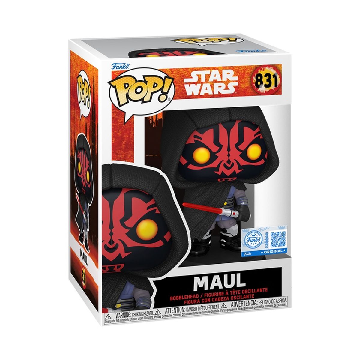 FUNKO - Funko Pop Star Wars – (Darth) Maul 831 + Protector