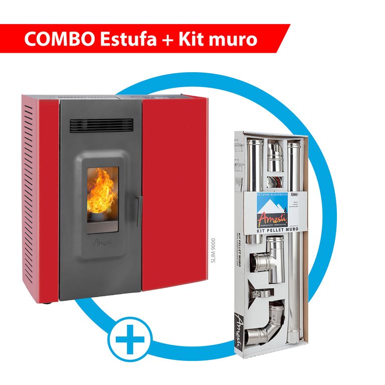 COMBO SLIM 9000 ROJO + KIT INSTALACION MURO