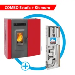 AMESTI - COMBO SLIM 9000 ROJO + KIT INSTALACION MURO
