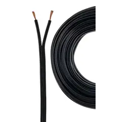 GEN - Cable Parlante 5 Metros Paralelo Audio Radio Amplificador - Negro
