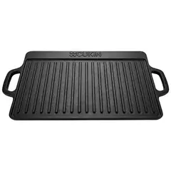 CUKIN - Plancha Churrasquera De Hierro Fundido 2 En 1 - 45x22x1.5cm