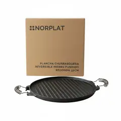 NORPLAT - Plancha Churrasquera Reversible Hierro Fundido 32CM