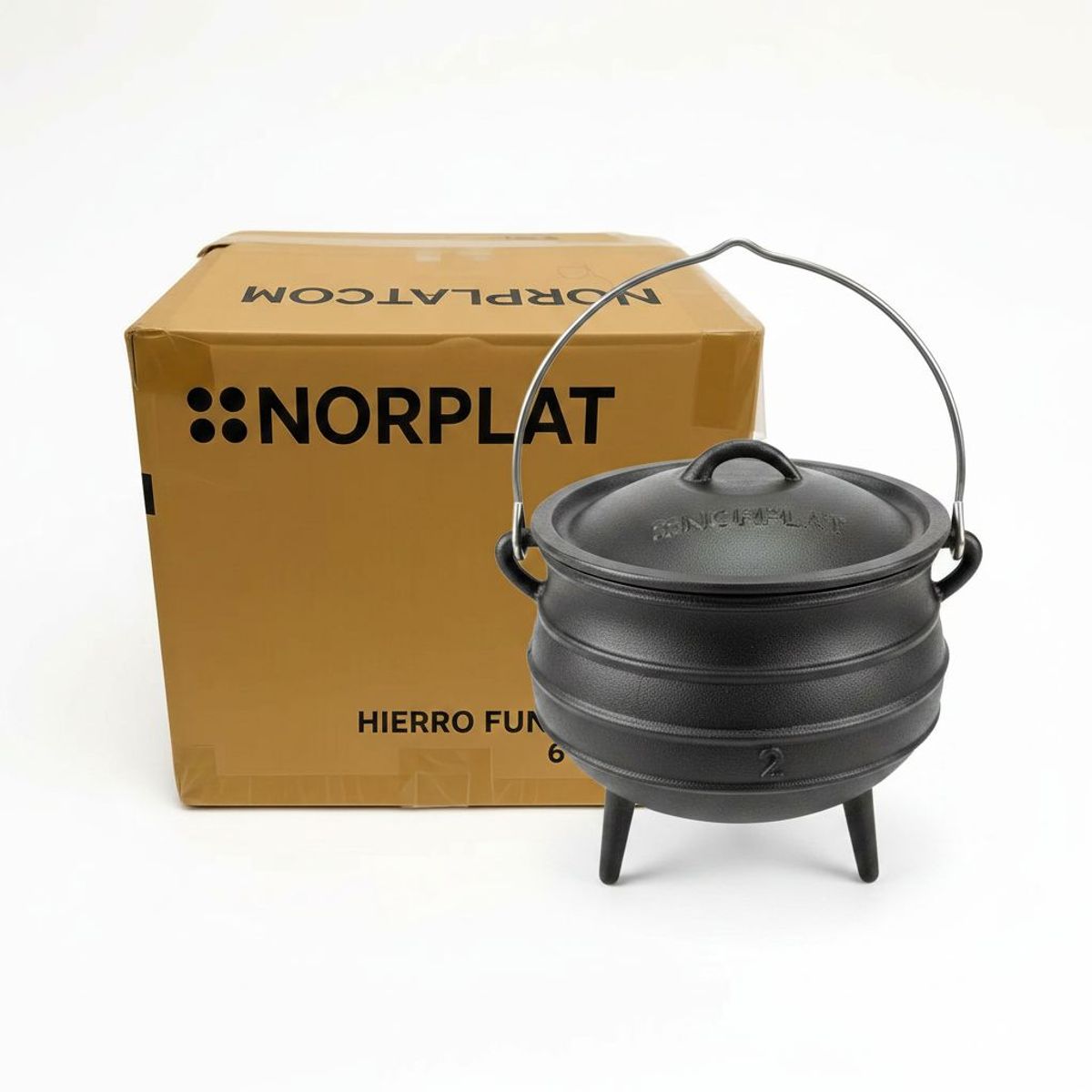 NORPLAT - Olleta Olla Hierro Fierro Fundido 6 Litros + Tapa - Norplat