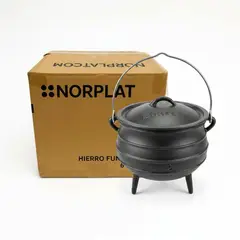 NORPLAT - Olleta Olla Hierro Fierro Fundido 6 Litros + Tapa -